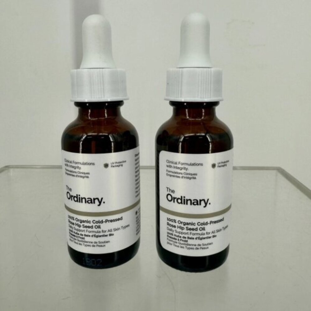 NEW 2 Packs The Ordinary 100% Organic Cold Pressed Rose Hip Seed Oil 30 ml/1 oz